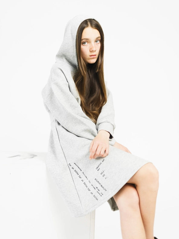 Hoj AW22 Hooded Jumper Dress Grey