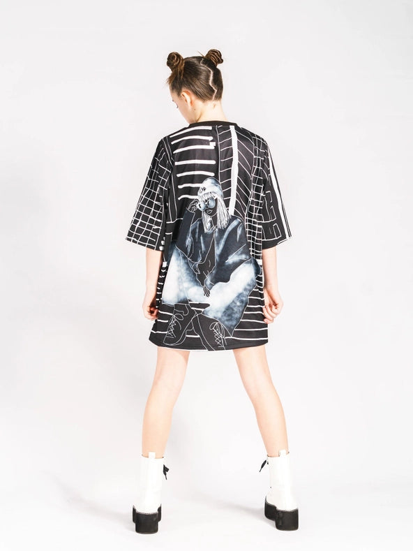 Hoj AW22 Illustrated Sketch T-Shirt Dress