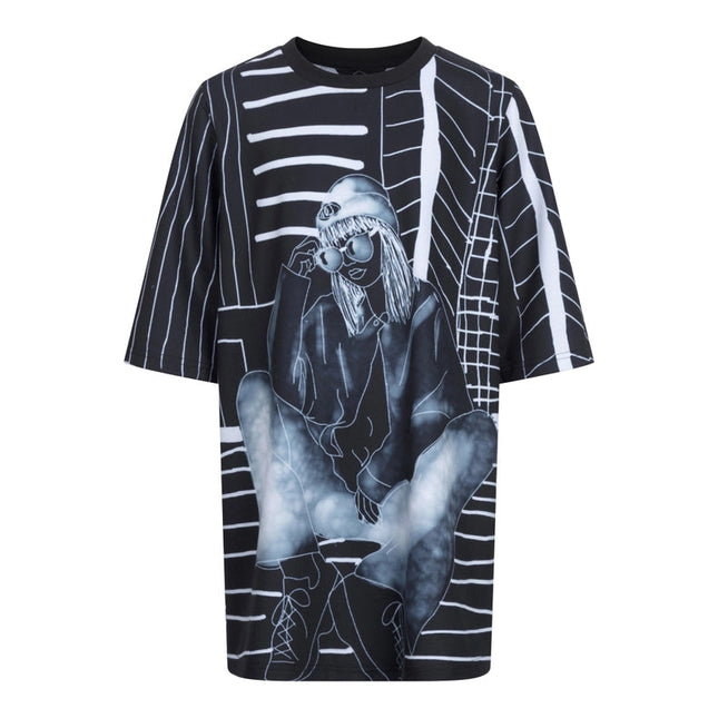 Hoj AW22 Illustrated Sketch T-Shirt Dress