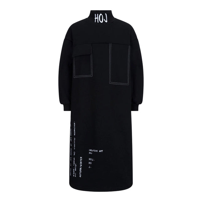 Hoj AW22 Noir High Neck Jumper Dress