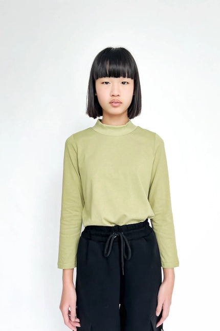 Hoj X Zoe Capsule Collection Green High Neck Top