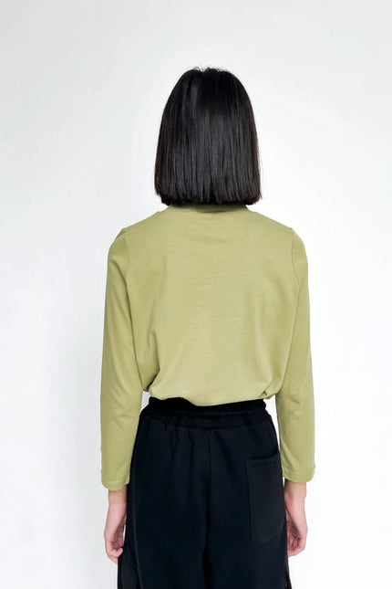 Hoj X Zoe Capsule Collection Green High Neck Top