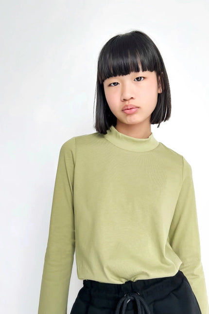 Hoj X Zoe Capsule Collection Green High Neck Top