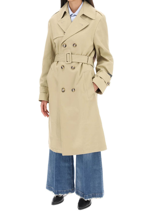 Homme Girls cotton double-breasted trench coat