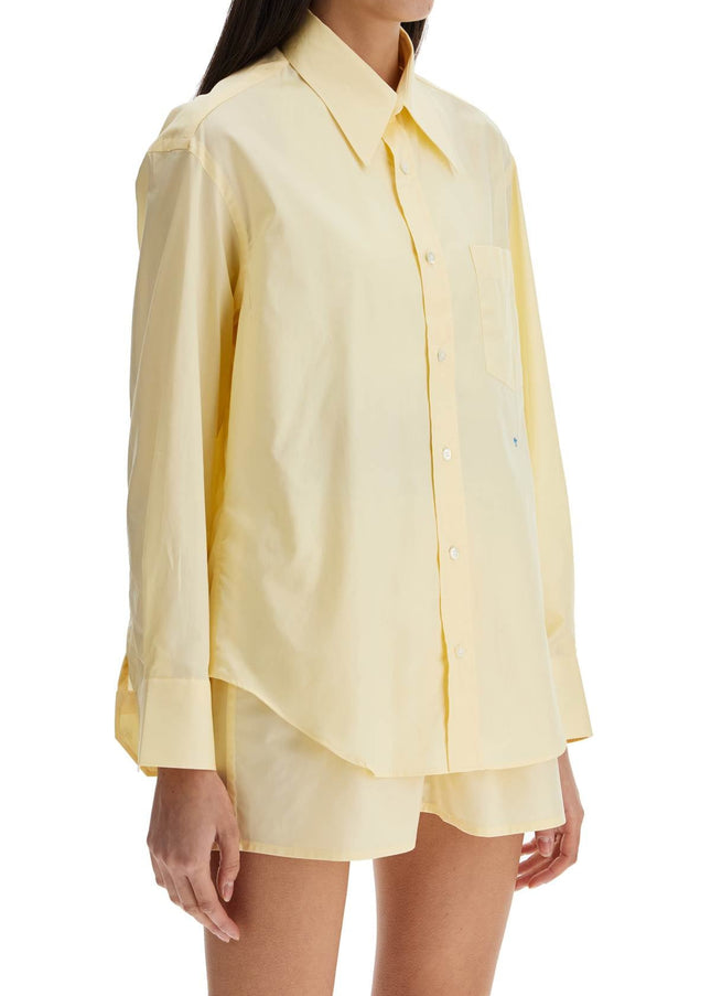 Homme Girls pale yellow cotton 70's style women's shirt