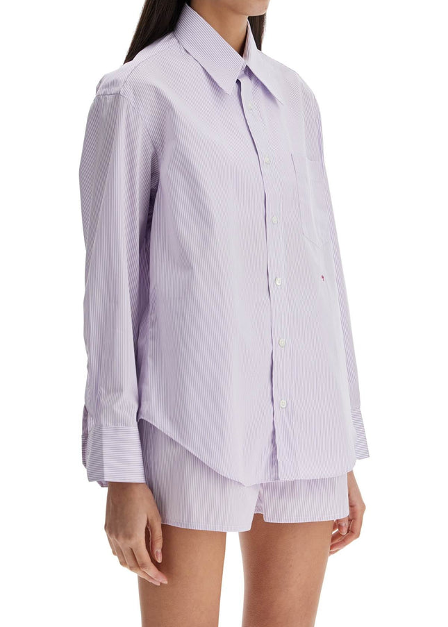 Homme Girls purple striped cotton women's shirt