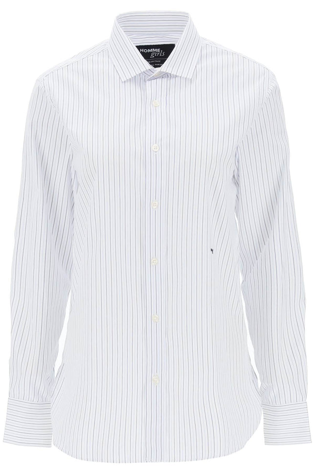 Homme Girls striped poplin shirt