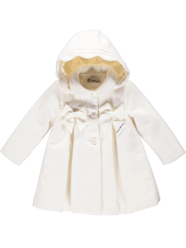 Hooded Jacket with Bows PEARL