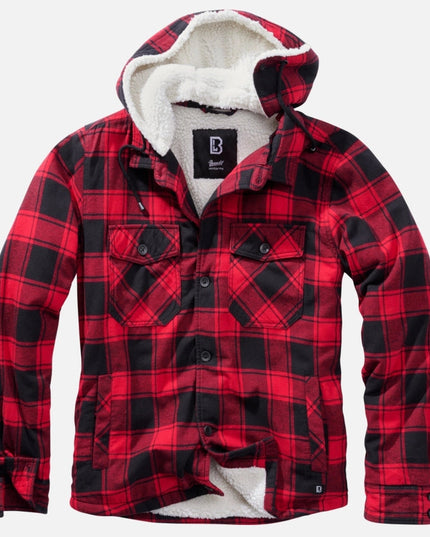 Hooded Lumber Jacket red