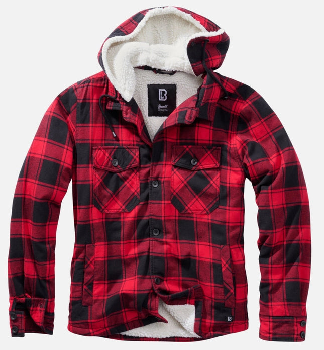 Hooded Lumber Jacket red