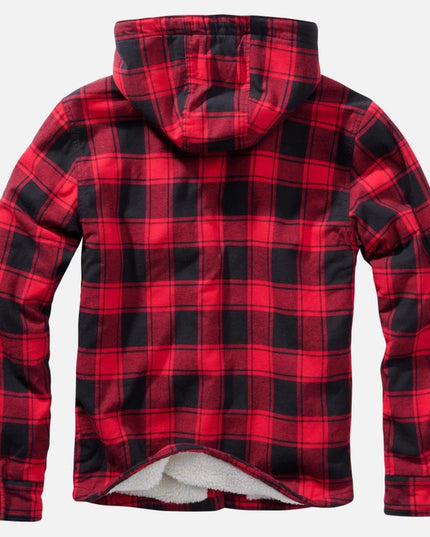 Hooded Lumber Jacket red