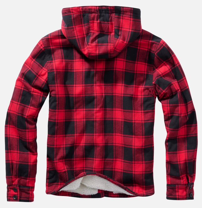 Hooded Lumber Jacket red