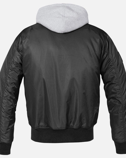 Hooded MA1 Bomber Jacket black/grey