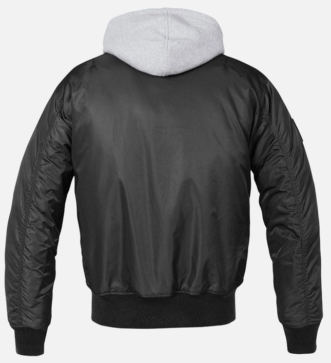 Hooded MA1 Bomber Jacket black/grey