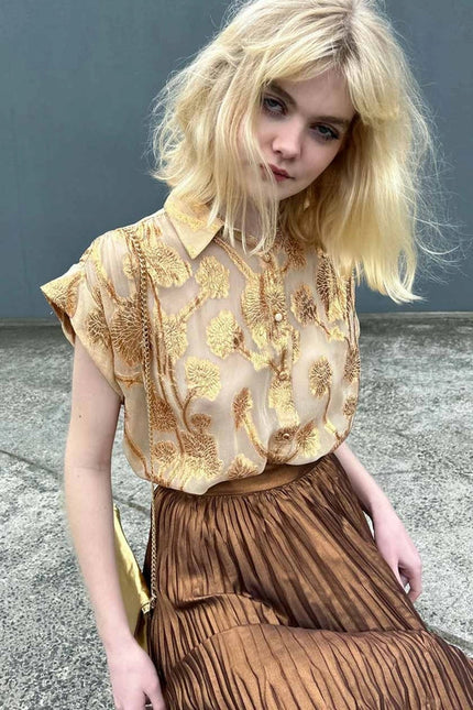 Hoss Mistique Shirt - Caramel Gold Leaf-Shirt-HOSS-Urbanheer