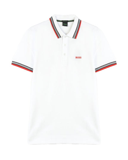 Hugo Boss Black And White Cotton Polo Shirt