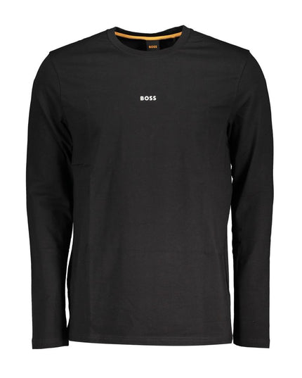 Hugo Boss Black Cotton Men T-Shirt