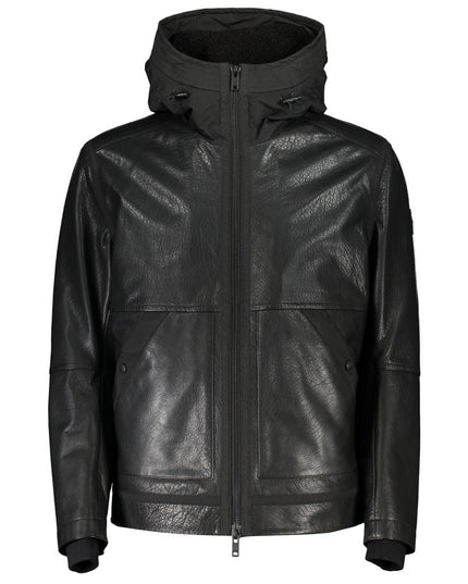 Hugo Boss Black Leather Men Jacket