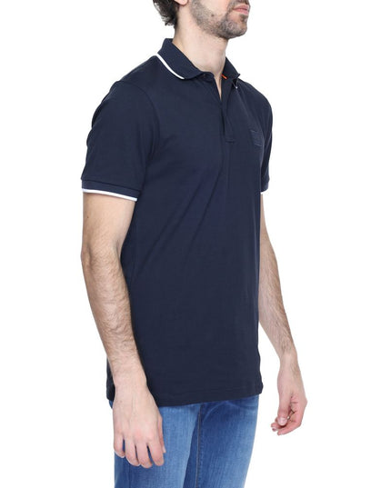 Hugo Boss Blue Cotton Polo Shirt