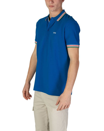 Hugo Boss Blue Cotton Polo Shirt