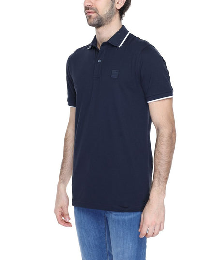 Hugo Boss Blue Cotton Polo Shirt