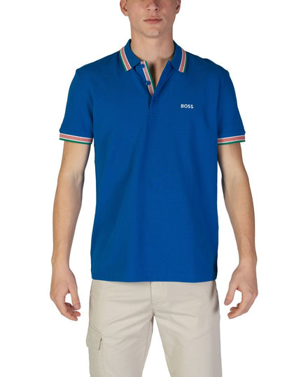 Hugo Boss Blue Cotton Polo Shirt