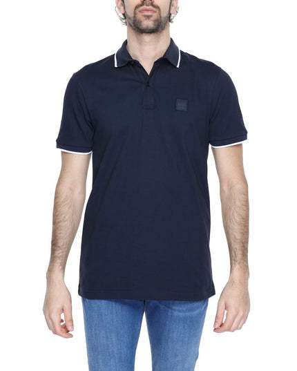 Hugo Boss Blue Cotton Polo Shirt