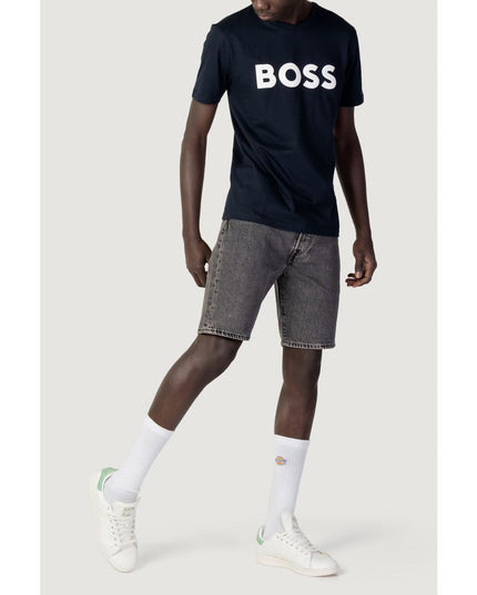 Hugo Boss Blue Cotton T-Shirt