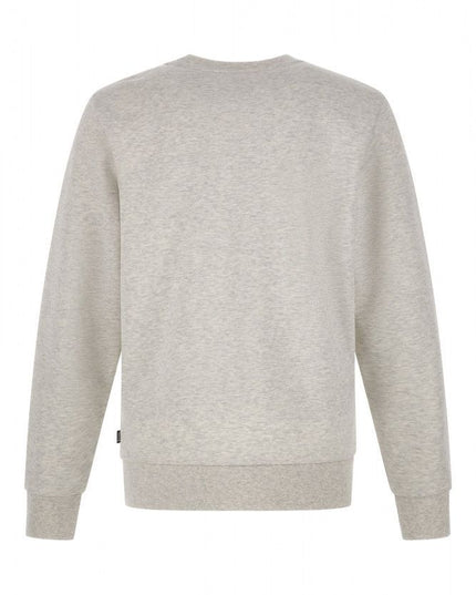 Hugo Boss Elegant Grey Round Neck Cotton Sweatshirt