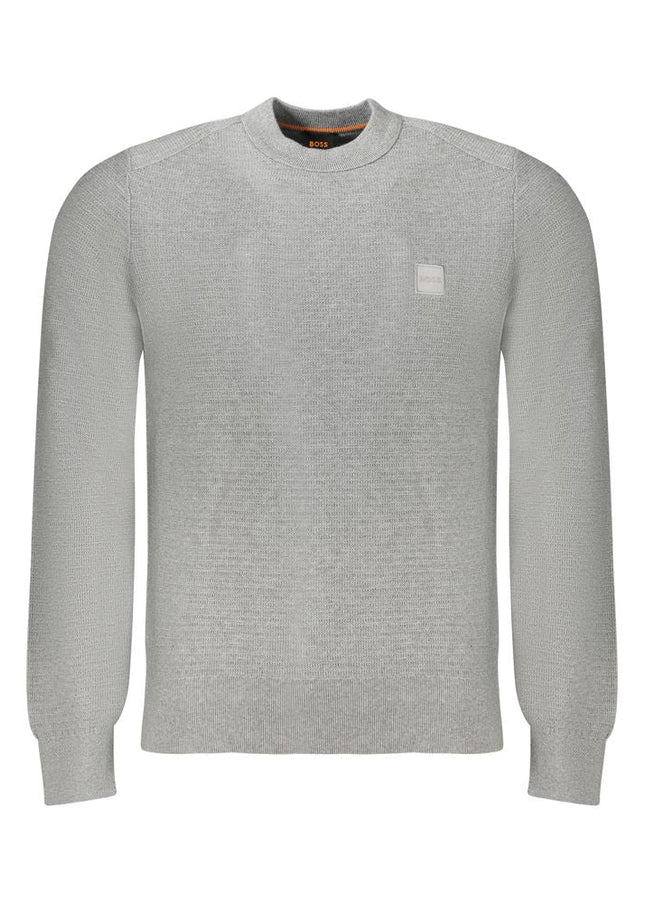 Hugo Boss Gray Cotton Sweater