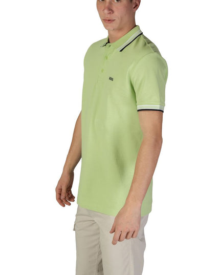 Hugo Boss Green Cotton Polo Shirt