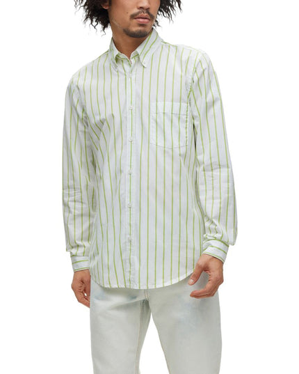 Hugo Boss Green Cotton Shirt