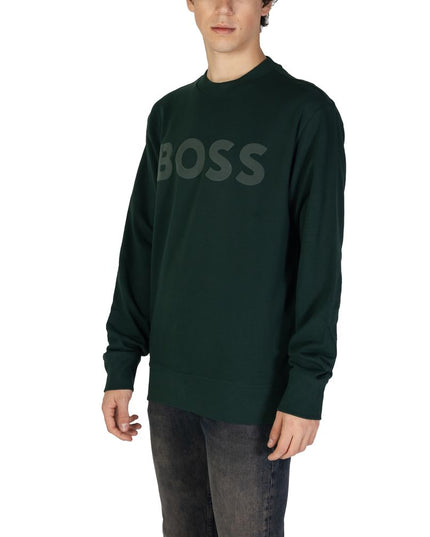 Hugo Boss Green Cotton Sweater