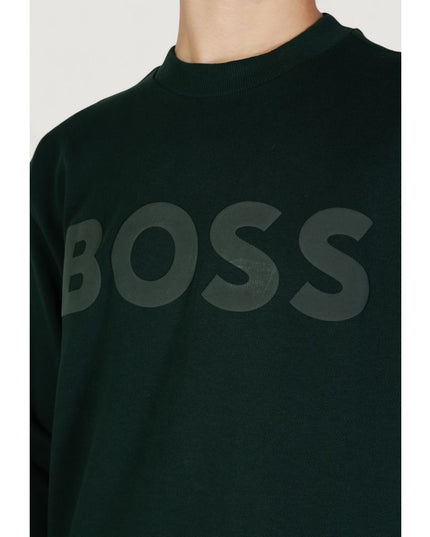 Hugo Boss Green Cotton Sweater