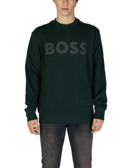 Hugo Boss Green Cotton Sweater