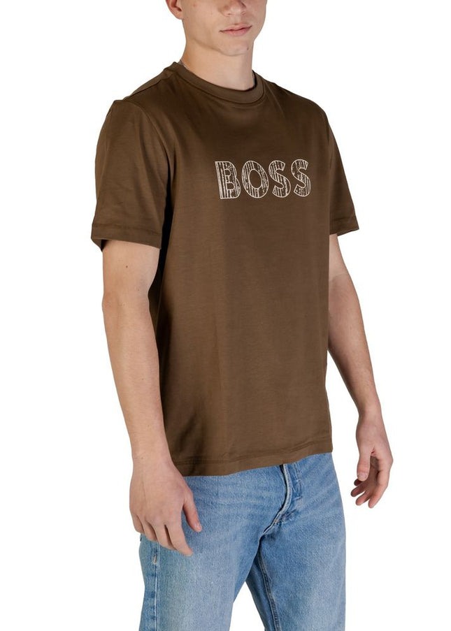 Hugo Boss Green Cotton T-Shirt