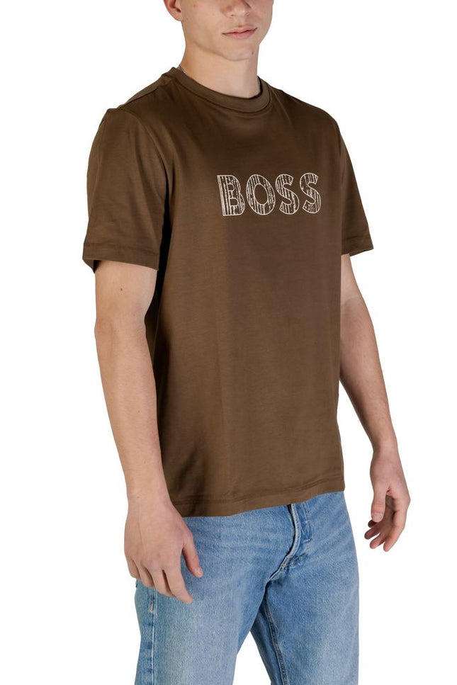 Hugo Boss Green Cotton T-Shirt