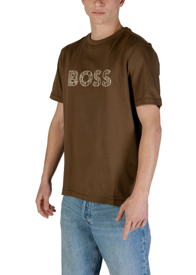 Hugo Boss Green Cotton T-Shirt