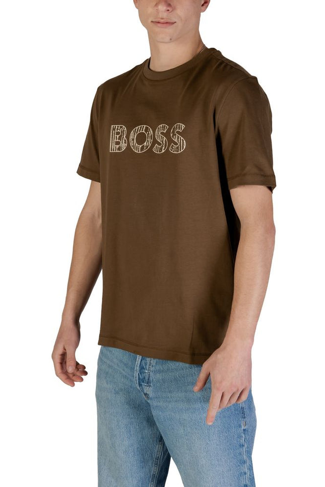 Hugo Boss Green Cotton T-Shirt