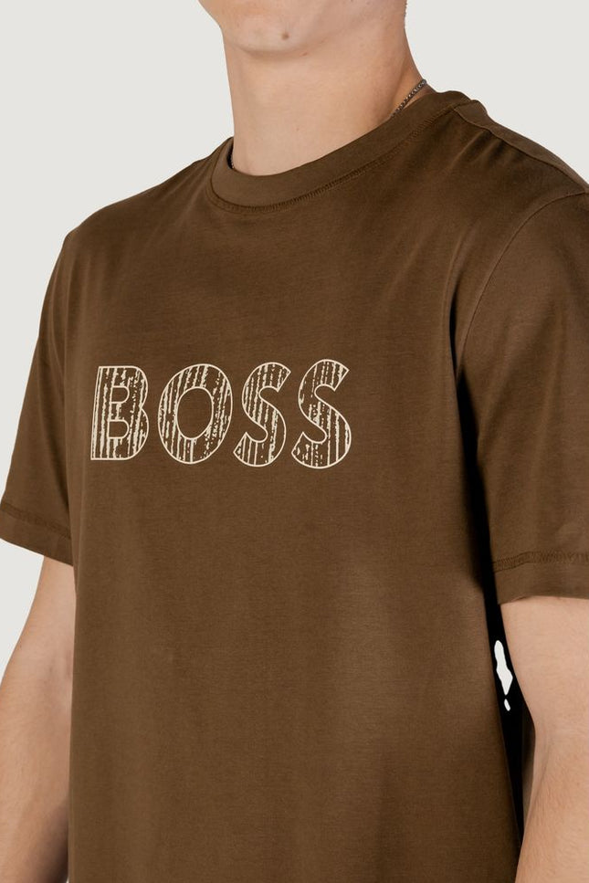 Hugo Boss Green Cotton T-Shirt