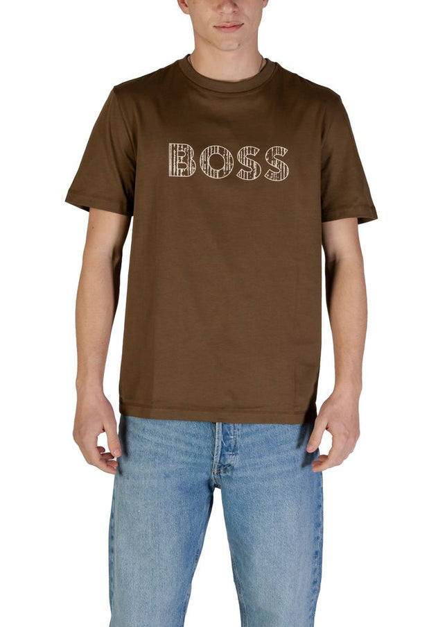 Hugo Boss Green Cotton T-Shirt