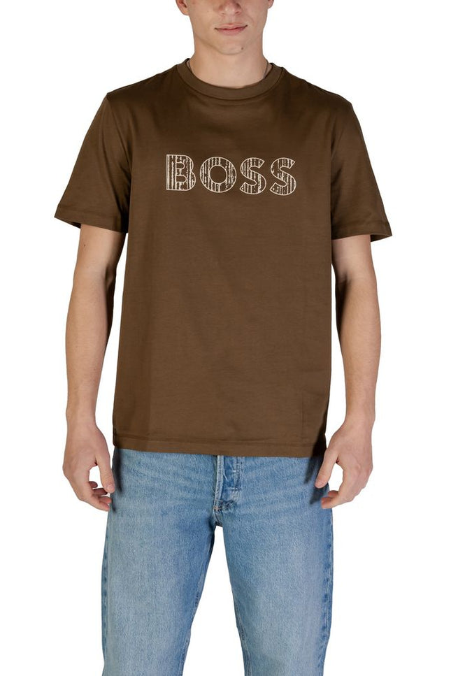 Hugo Boss Green Cotton T-Shirt