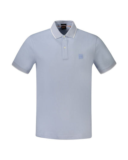 Hugo Boss Light Blue Cotton Polo Shirt