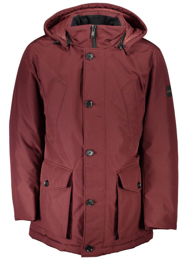 Hugo Boss Red Polyester Men Jacket