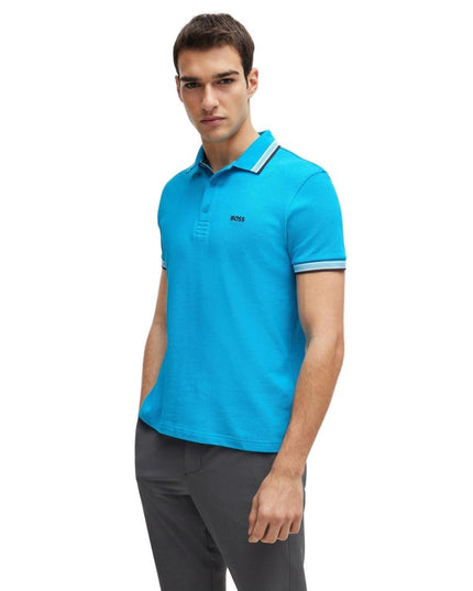 Hugo Boss Turquoise Cotton Polo Shirt