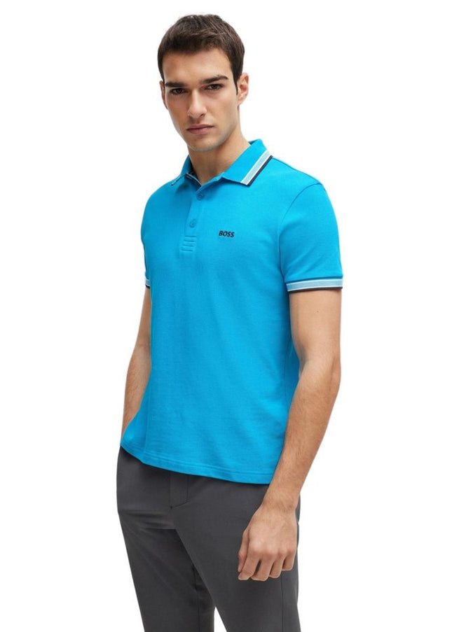 Hugo Boss Turquoise Cotton Polo Shirt