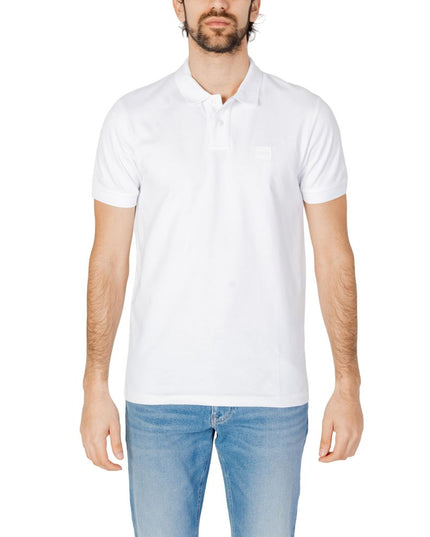 Hugo Boss White Cotton Polo Shirt