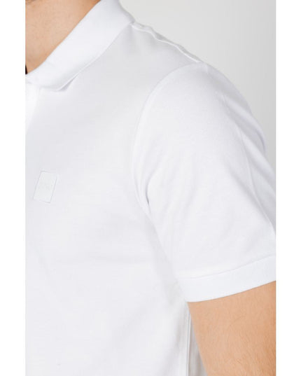 Hugo Boss White Cotton Polo Shirt