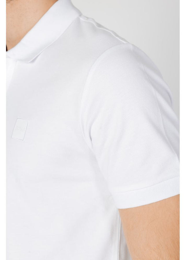 Hugo Boss White Cotton Polo Shirt