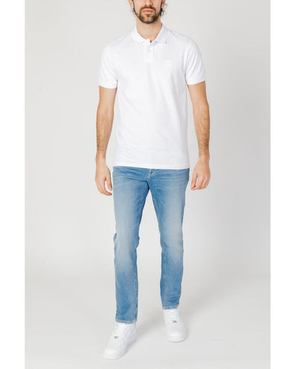 Hugo Boss White Cotton Polo Shirt